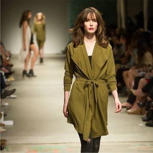 ISO: Rebecca King Military Green Bamboo Trench size S